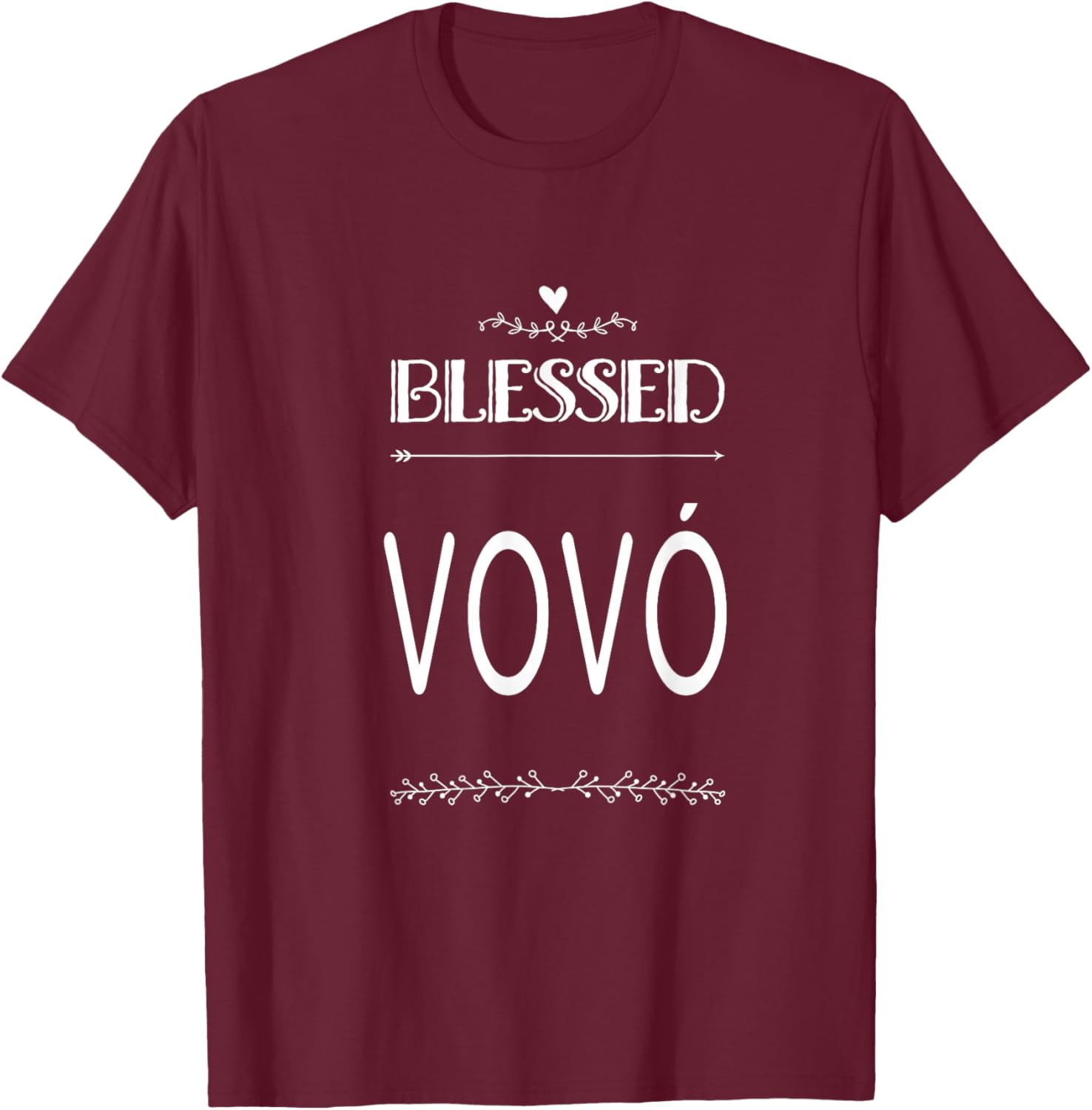 Blessed Vovó Portugal Portuguese Grandma T-Shirt - T-Shirt | Maroon