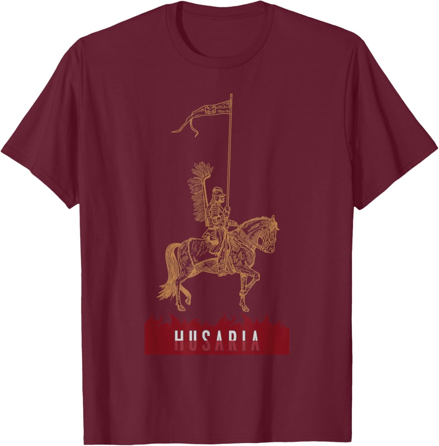 Poland husaria Polish winged hussars military Polska Krakow T-Shirt - T-Shirt | Maroon