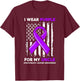 I Wear Purple For My Uncle Pancreatic Cancer Awareness T-Shirt - T-Shirt | Maroon
