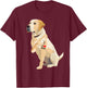 I Love Mom - Tattooed Labrador Dog Owner Animal Pet Trainer Women Girls Kids T-Shirt - T-Shirt | Maroon