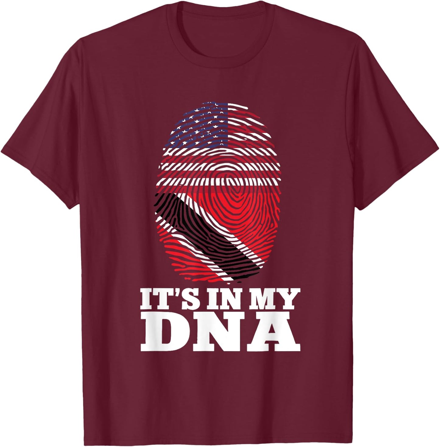 American Flag Trinidad And Tobago It's In My DNA Women Men T-Shirt - T-Shirt | Maroon