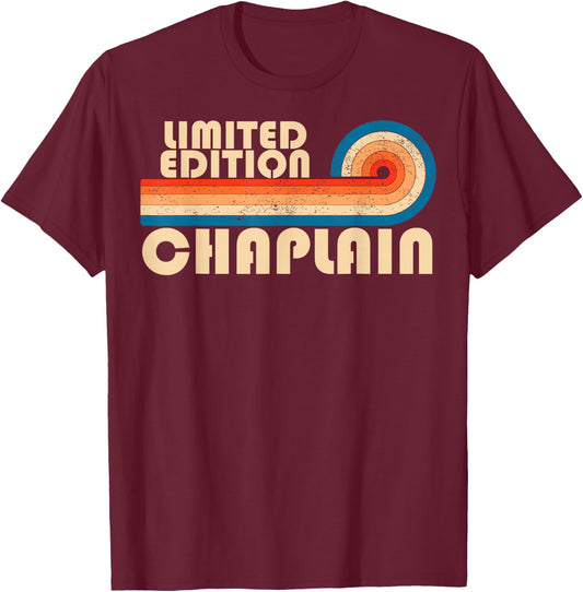 CHAPLAIN Retro 70s 80s Sunset Stripe T-Shirt - T-Shirt | Maroon