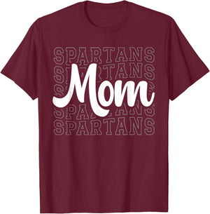 Spartans Sports Mascot - For Spartans Game Day Mom Momma T-Shirt - T-Shirt | Maroon