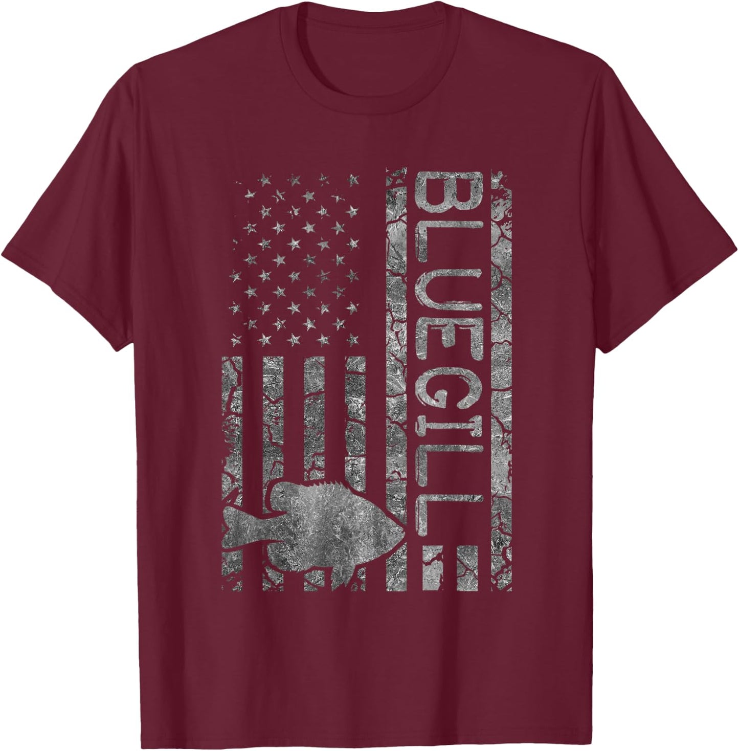 Bluegill Lover Design Women American Flag Bluegill T-Shirt - T-Shirt | Maroon