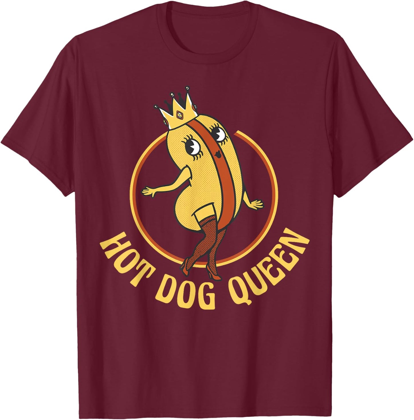 Hot Dog Queen T-Shirt - T-Shirt | Maroon