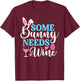 Some Bunny Needs Wine Shirt Funny Easter Day Men Women T-Shirt - T-Shirt | Maroon