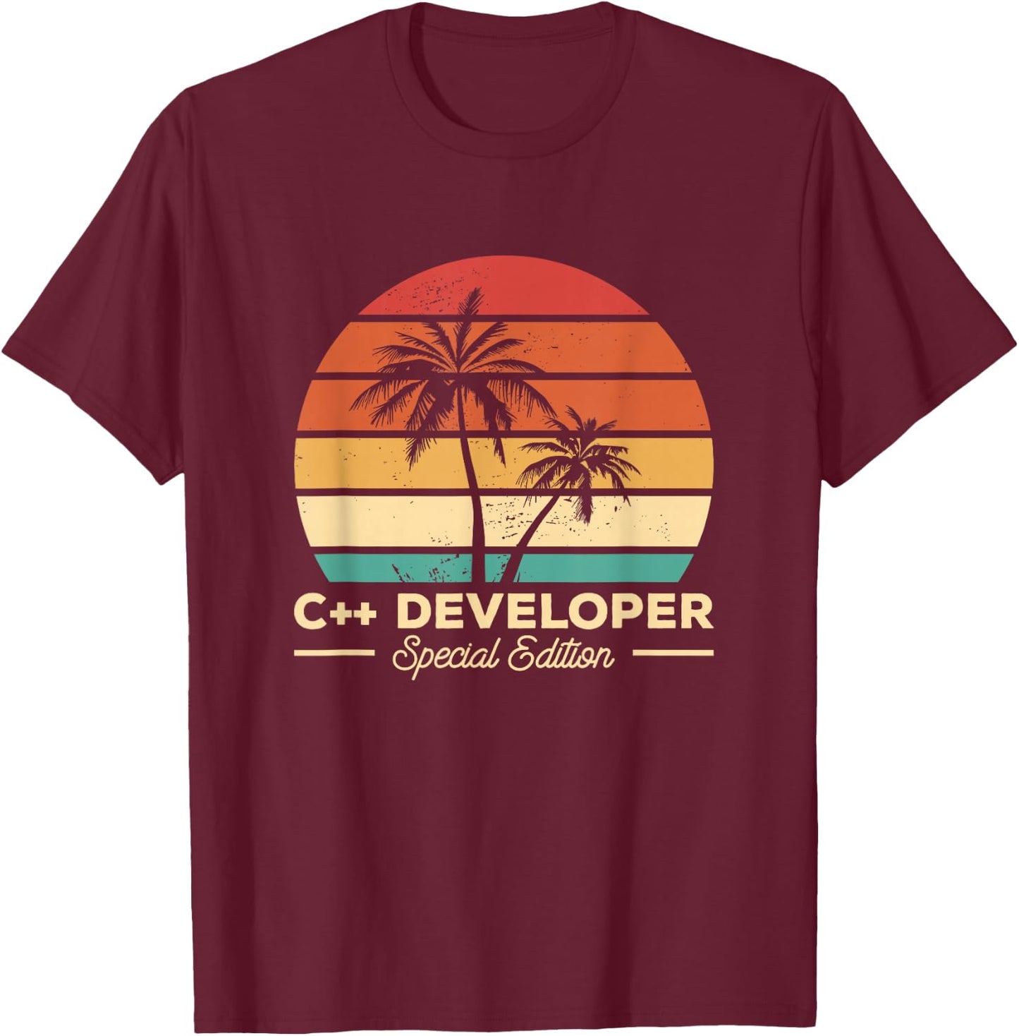 Vintage C++ Developer Programming T-Shirt - T-Shirt | Maroon