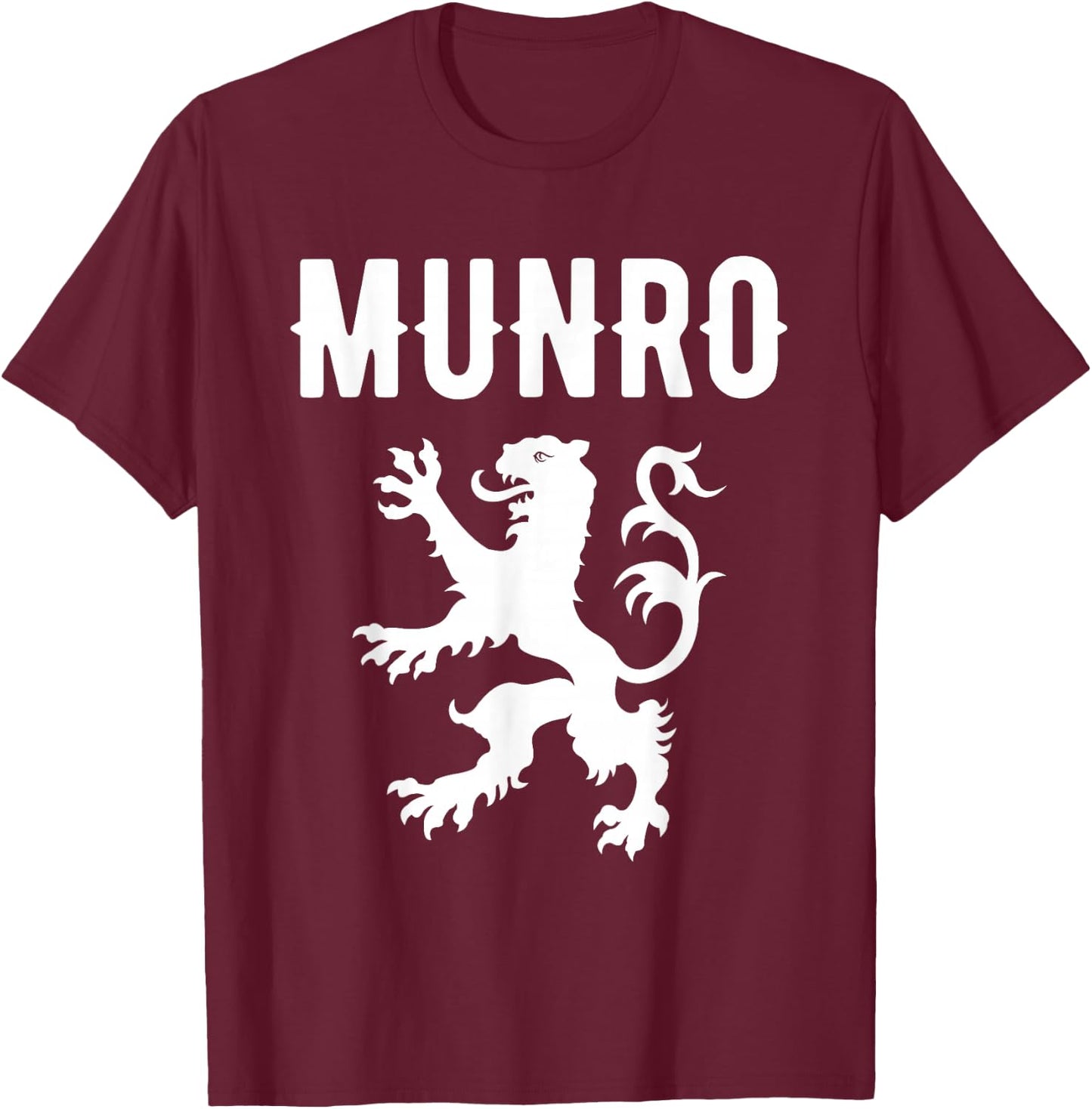 Munro Clan Scottish Family Name Scotland Heraldry T-Shirt - T-Shirt | Maroon