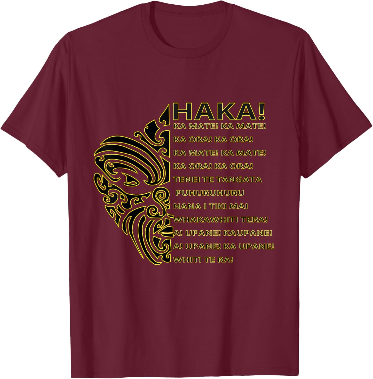Maori Shirt Haka Aotearoa Kia ora New Zealand Rugby Tattoos T-Shirt - T-Shirt | Maroon