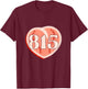 Retro Rockford Illinois 815 A Peach With Baseball Seams T-Shirt - T-Shirt | Maroon