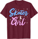Skater Girl Ice Skating Figure Skating T-Shirt - T-Shirt | Maroon