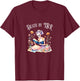 Death By TBR - Gothic book lover in Preppy Gothiccore T-Shirt - T-Shirt | Maroon