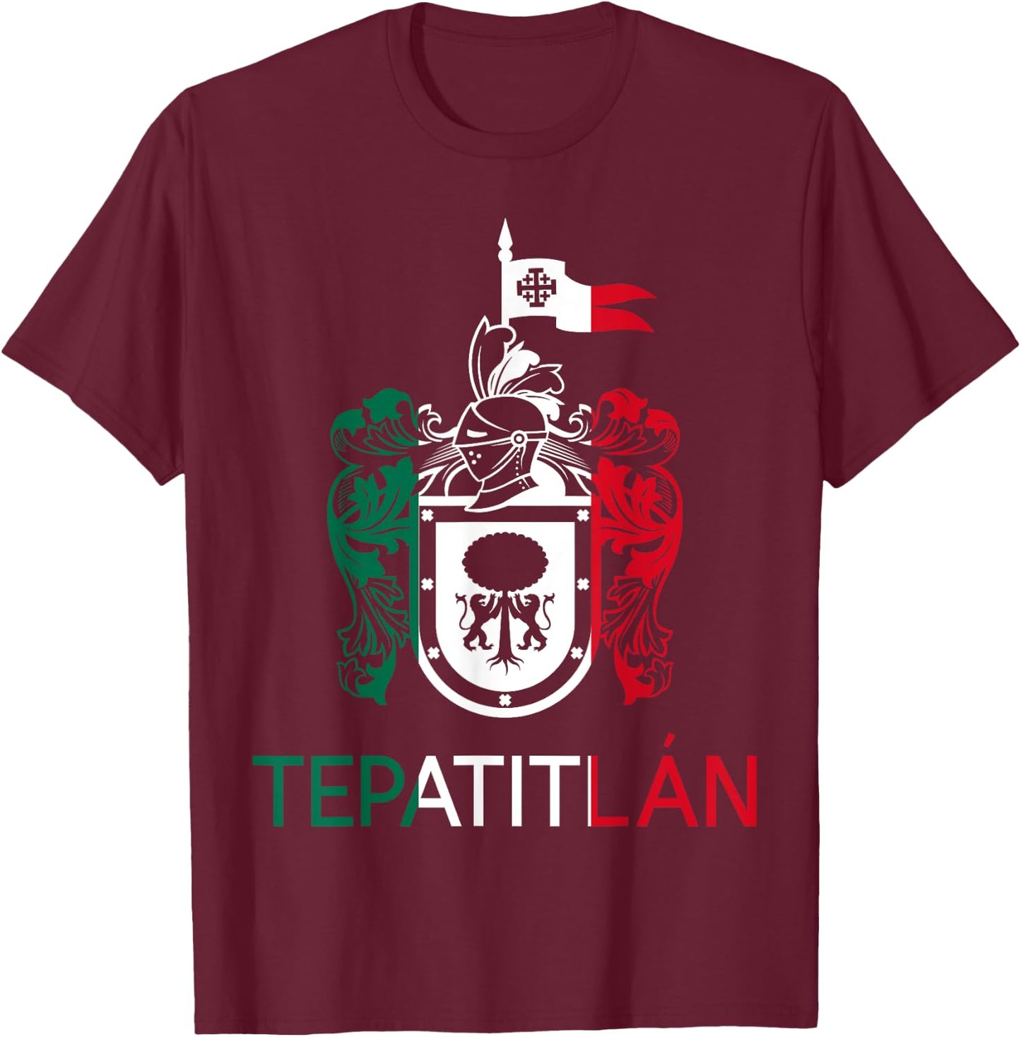Tepatitlan Jalisco Estado De Mexico Escudo Eagle Aguila T-Shirt - T-Shirt | Maroon