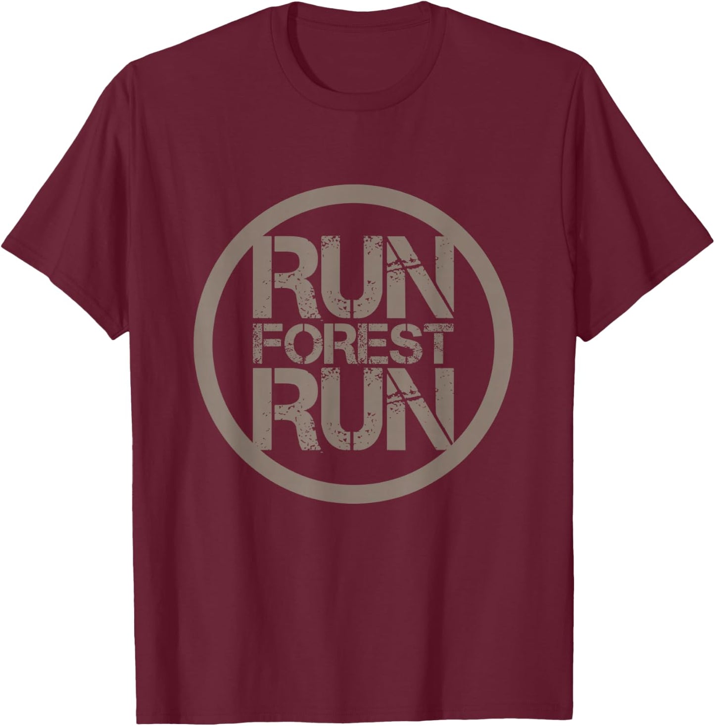 Logger Woodsman Vintage Run Forest Run Lumberjack Chainsaw T-Shirt - T-Shirt | Maroon