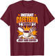 Instant Cafeteria Worker Add Coffee School Worker Cafeteria T-Shirt - T-Shirt | Maroon