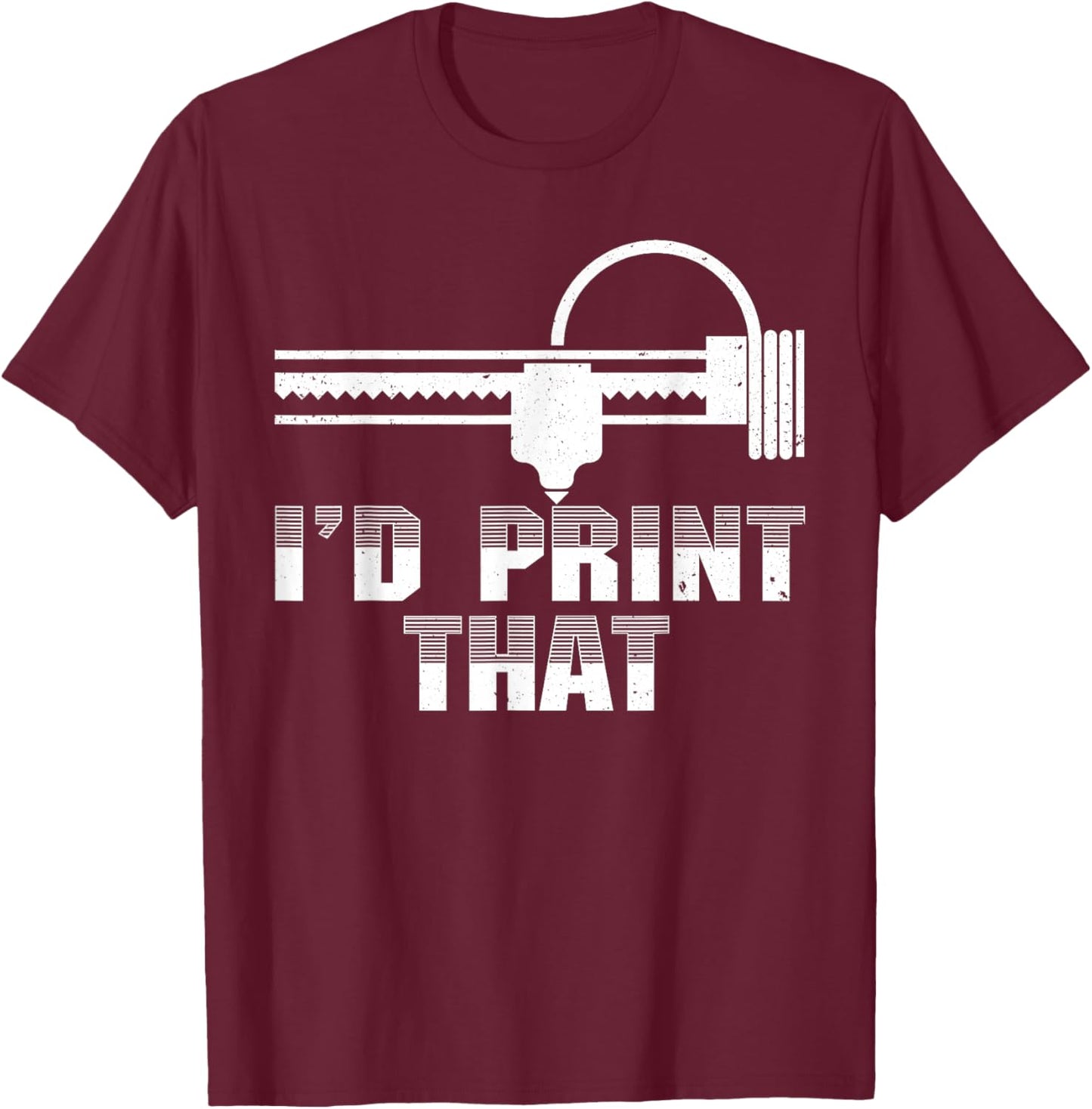 Cute 3D Printing Women 3D Printer Lovers Print Geeks T-Shirt - T-Shirt | Maroon