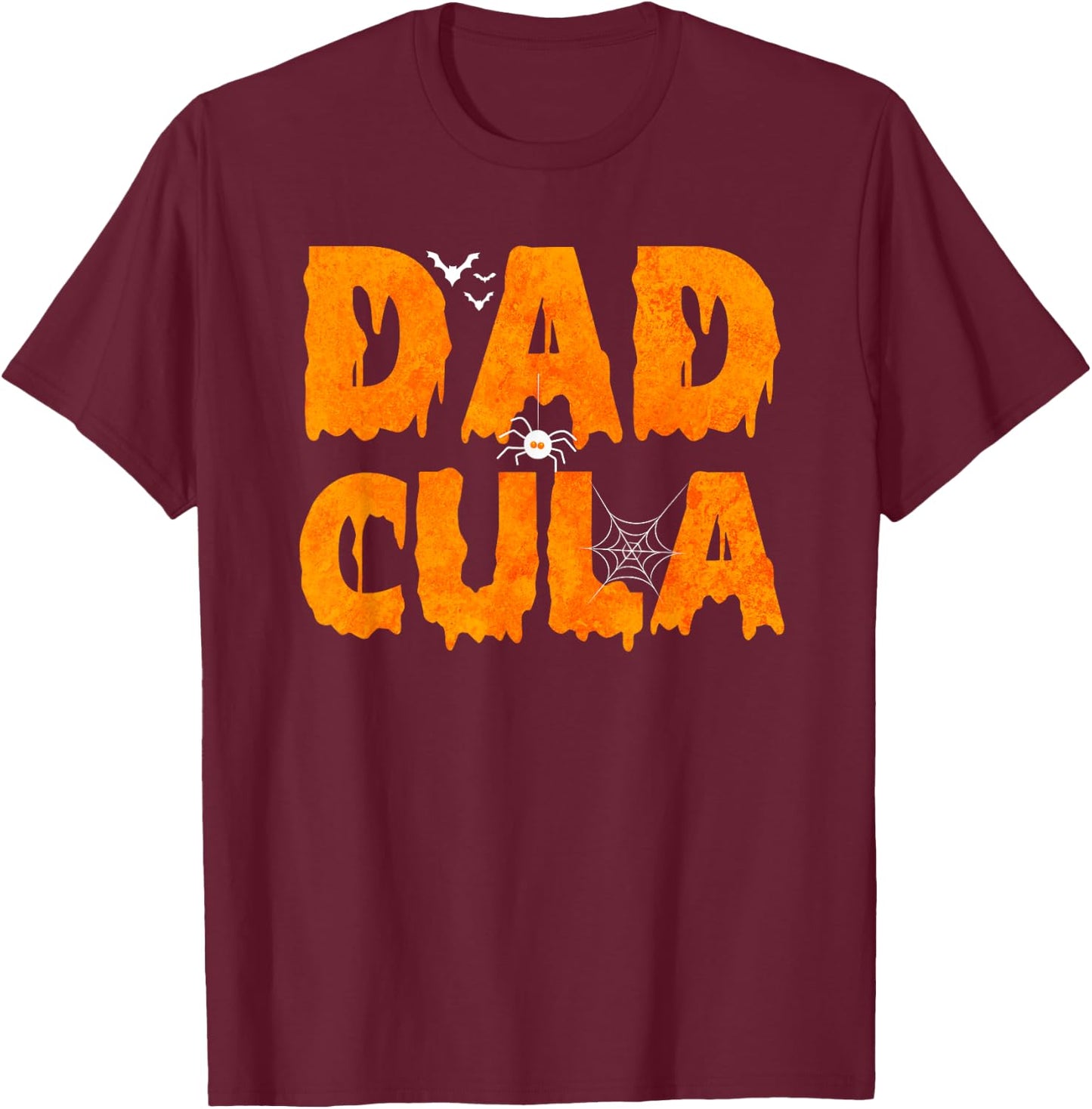 Funny Dadcula Halloween Dad Vampire Costume Momster matching T-Shirt - T-Shirt | Maroon