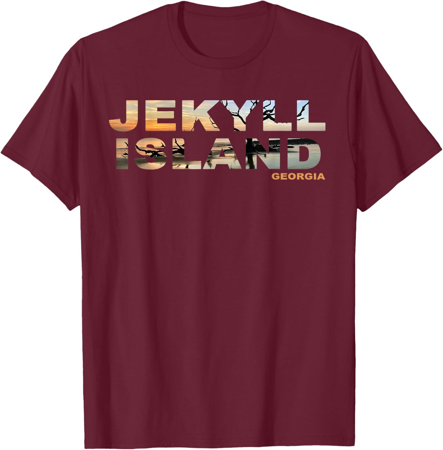 Jekyll Island Georgia Sea Turtle Beach Ocean Tourist Cute T-Shirt - T-Shirt | Maroon