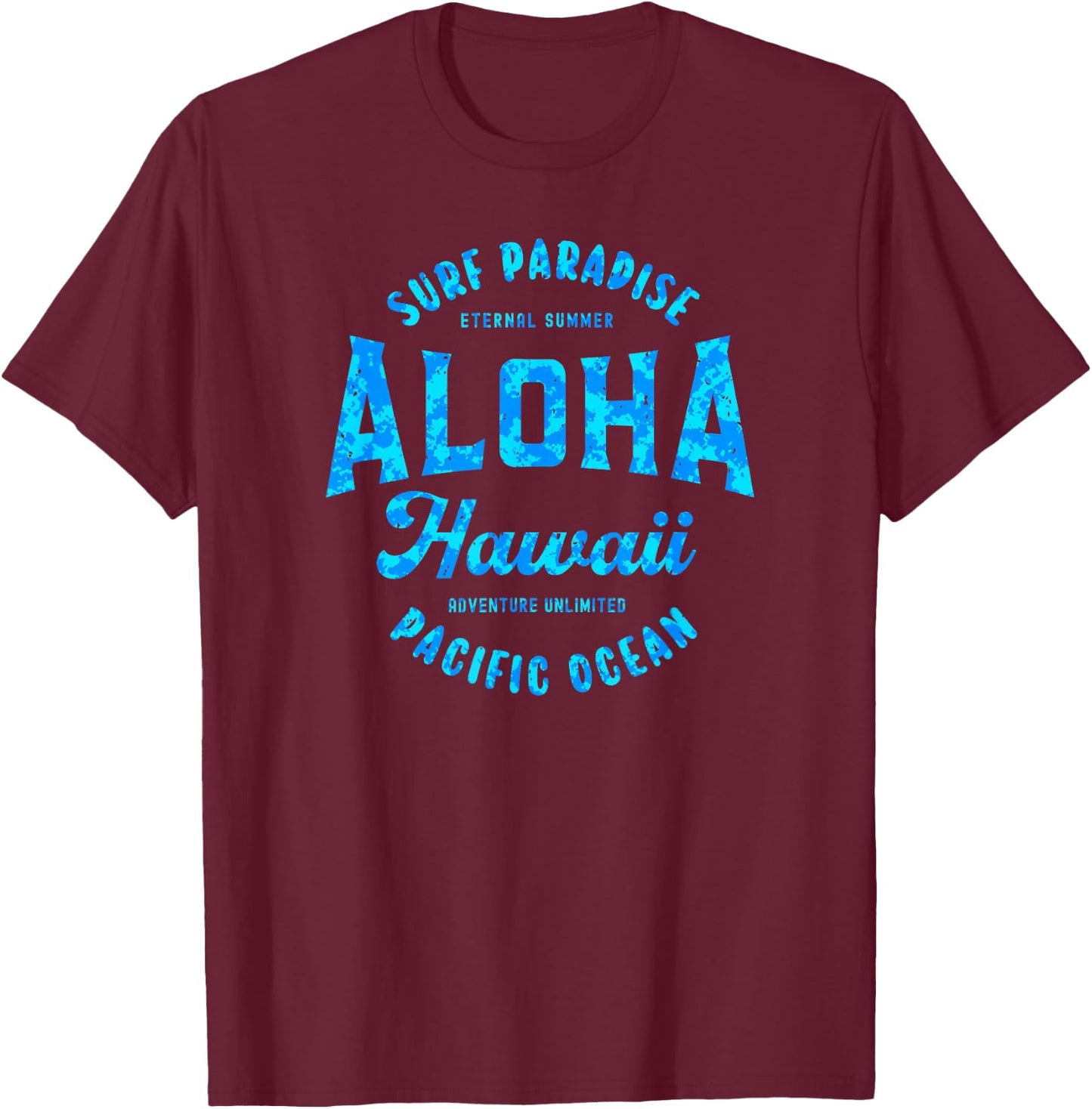 Hawaii Aloha Hawaiian Retro Throwback Girls Boys Souvenir T-Shirt - T-Shirt | Maroon