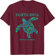 Costa Rica Sea Turtle Retro Boy Girl Women Vacation Souvenir T-Shirt - T-Shirt | Maroon