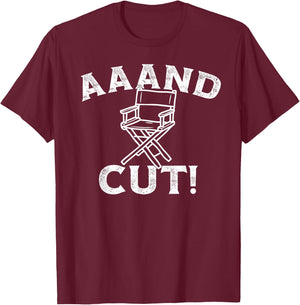 Filmmaker Movie Director Actor Film Enthusiast T-Shirt - T-Shirt | Maroon