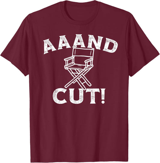 Filmmaker Movie Director Actor Film Enthusiast T-Shirt - T-Shirt | Maroon