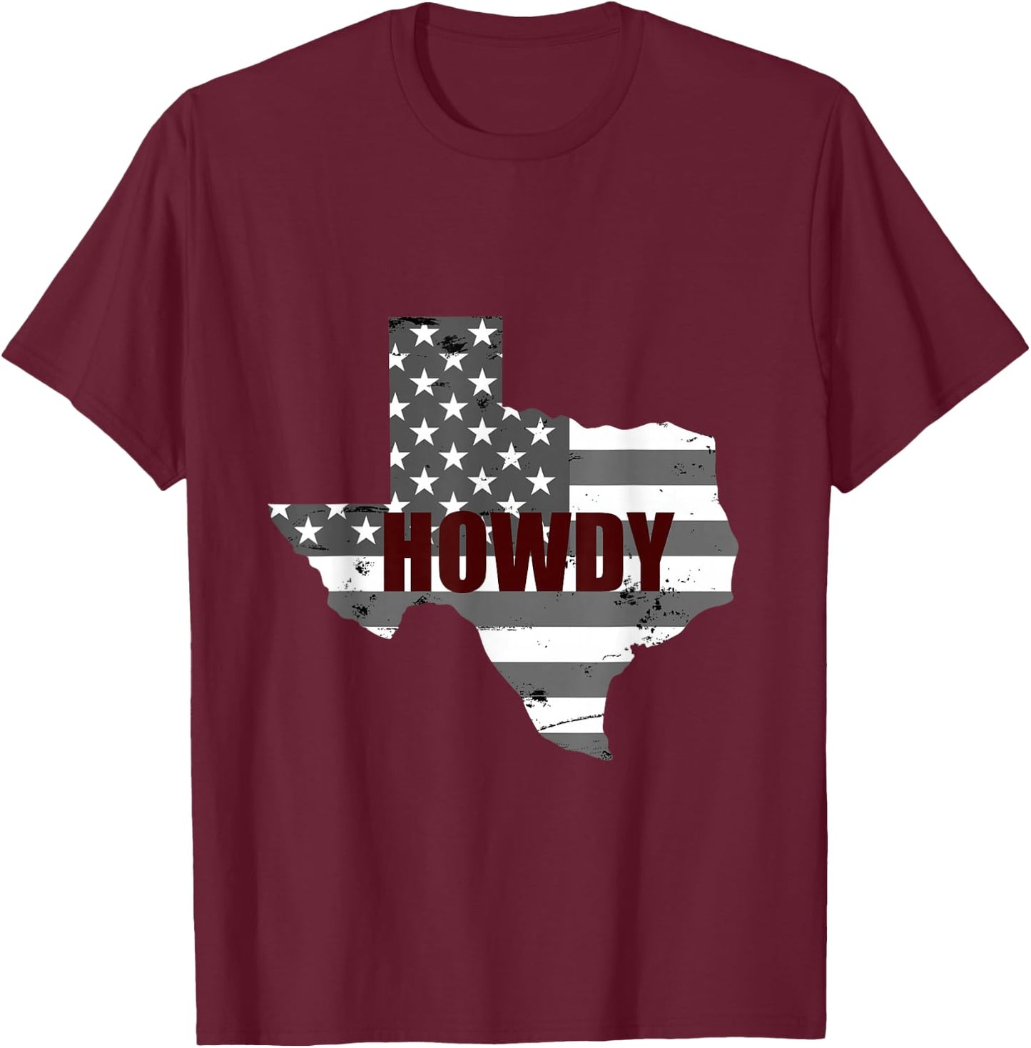 Texas Howdy USA American Flag Gig'em A&M T-Shirt - T-Shirt | Maroon