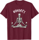 Namaste Yoga Skeleton with Wine funny women's yoga T-Shirt - T-Shirt | Maroon