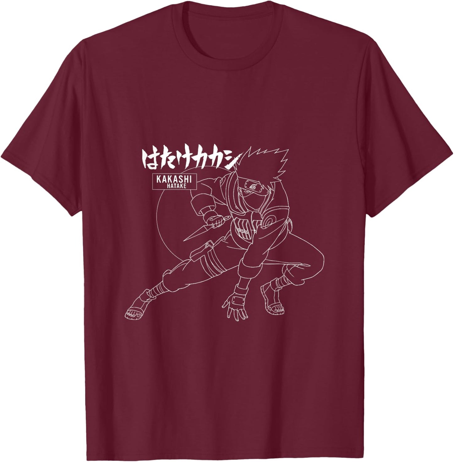 Naruto Shippuden Kakashi Hatake T-Shirt - T-Shirt | Maroon