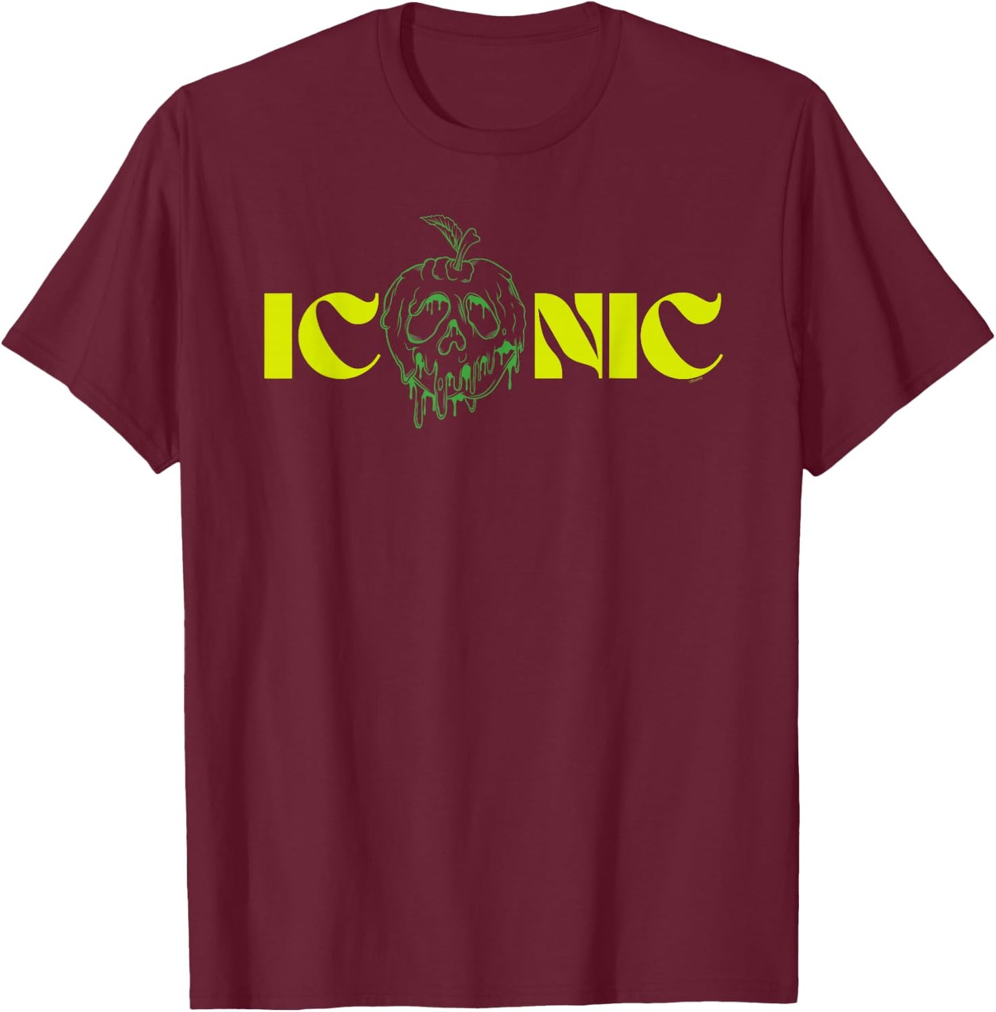 Disney Villains Evil Queen Poisoned Apple Iconic T-Shirt - T-Shirt | Maroon
