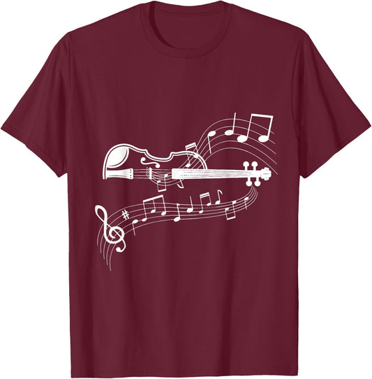 Musical Sheet Music Musicians Clef Sheet Music T-Shirt - T-Shirt | Maroon