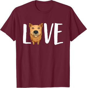Love Red Heeler Australian Cattle Dog T-Shirt - T-Shirt | Maroon