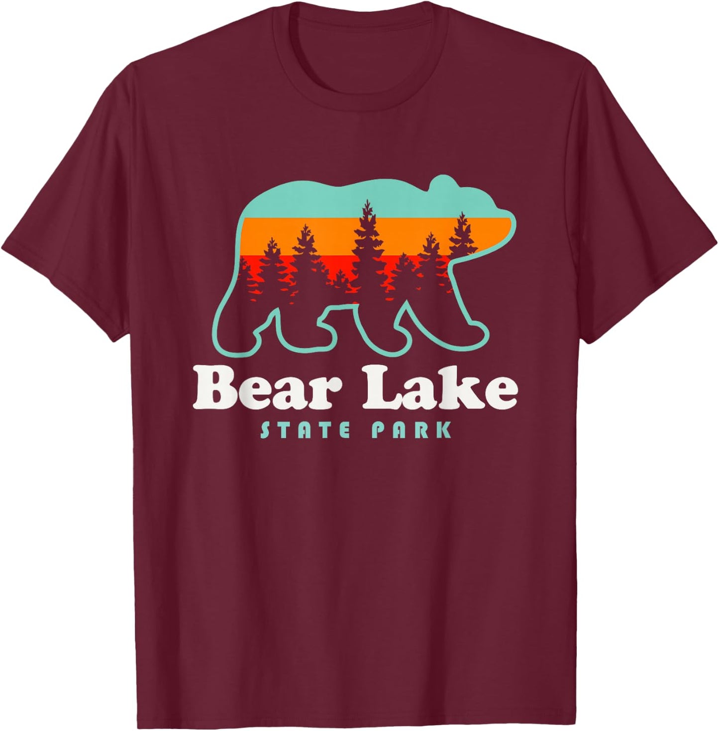 Bear Lake State Park Camping Utah Hiking T-Shirt - T-Shirt | Maroon