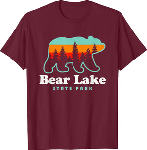 Bear Lake State Park Camping Utah Hiking T-Shirt - T-Shirt | Maroon