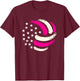 Women Volleyball Teen Girls USA American Flag T-Shirt - T-Shirt | Maroon