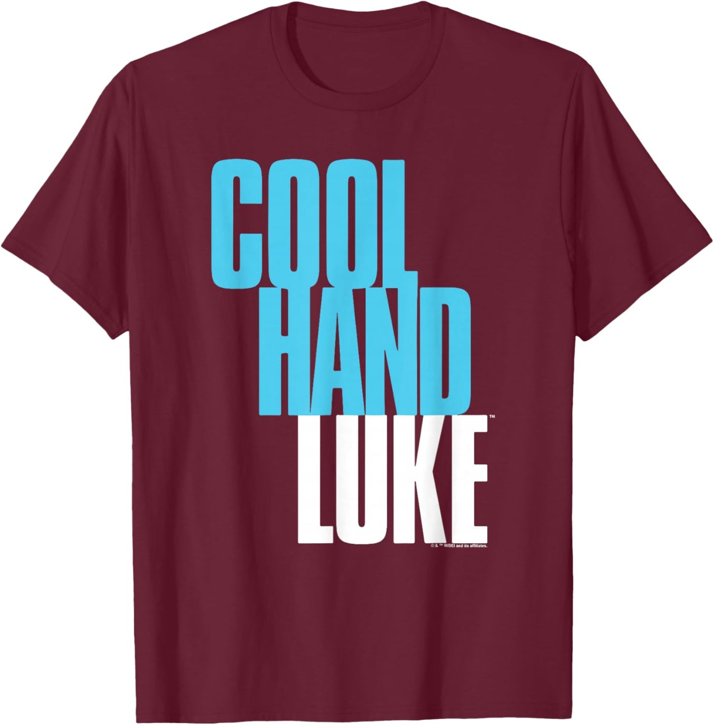 WB100 Cool Hand Luke Bold Vintage Movie Logo T-Shirt - T-Shirt | Maroon