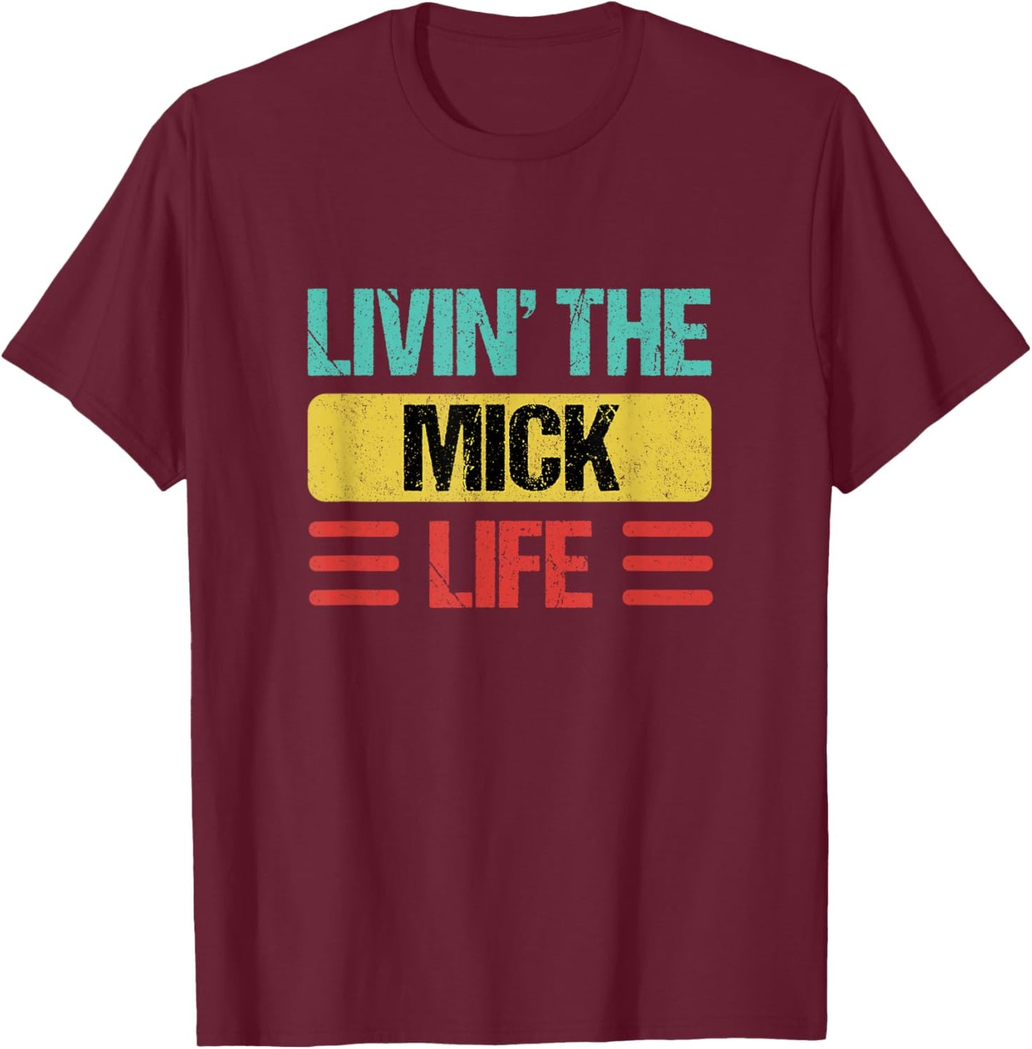 Mick Name T-Shirt - T-Shirt | Maroon