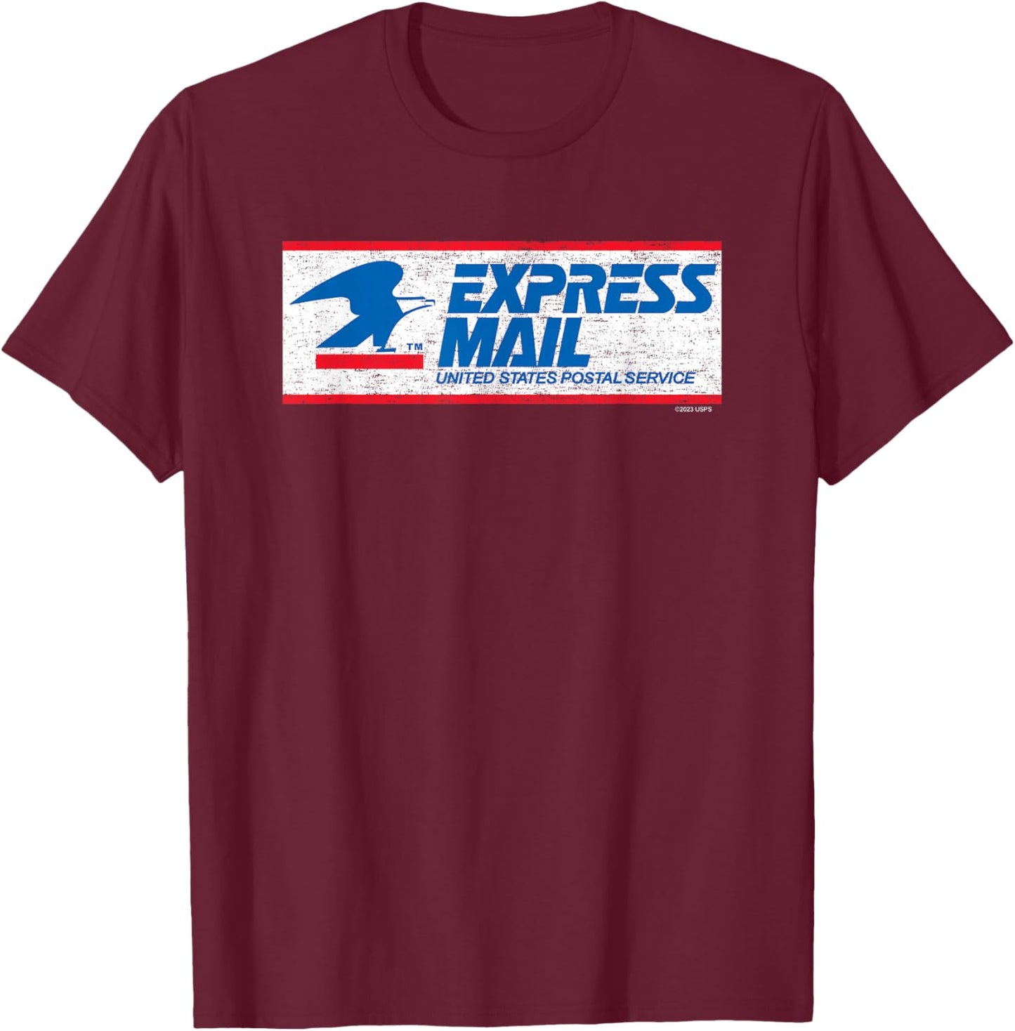 USPS - Express Mail Logo with Eagle T-Shirt - T-Shirt | Maroon