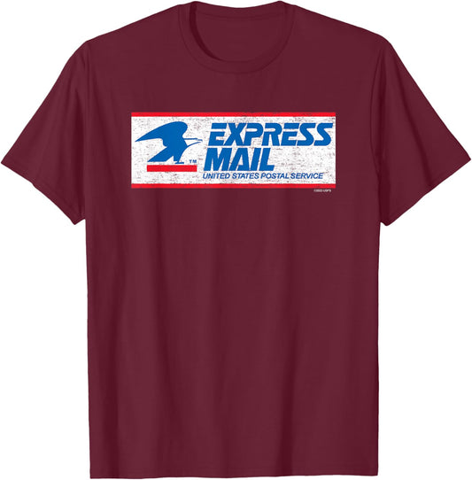 USPS - Express Mail Logo with Eagle T-Shirt - T-Shirt | Maroon