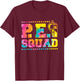 Pe Squad, Physical Education Teacher and PE Squad T-Shirt - T-Shirt | Maroon