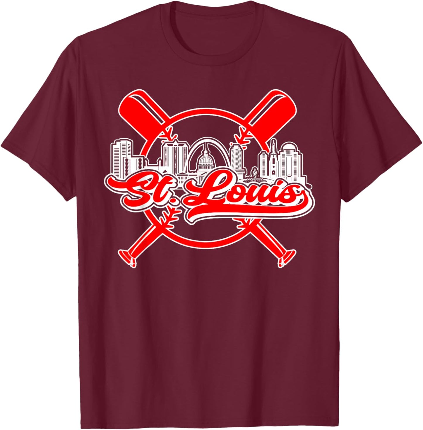 Vintage St. Louis Baseball T-Shirt - T-Shirt | Maroon