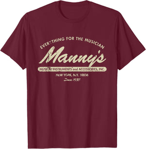 Manny's Music 1935 T-Shirt - T-Shirt | Maroon