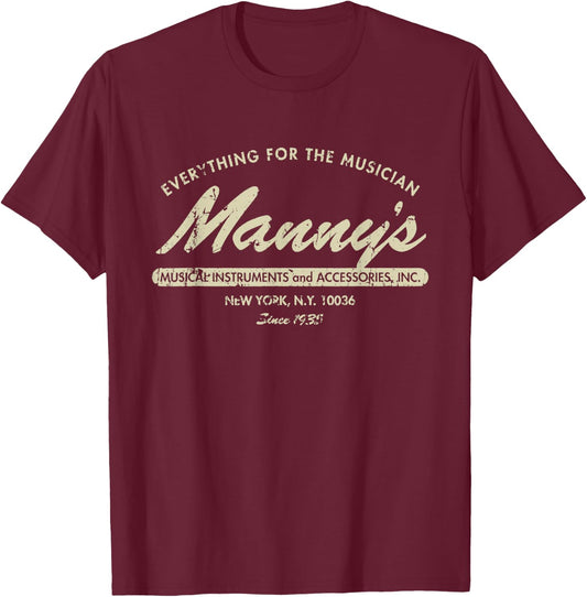 Manny's Music 1935 T-Shirt - T-Shirt | Maroon