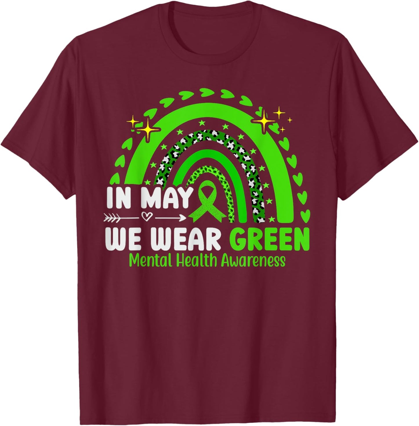 Its Okay To Not Be Okay Shirt Mental Health Awareness Ribbon T-Shirt - T-Shirt | Maroon