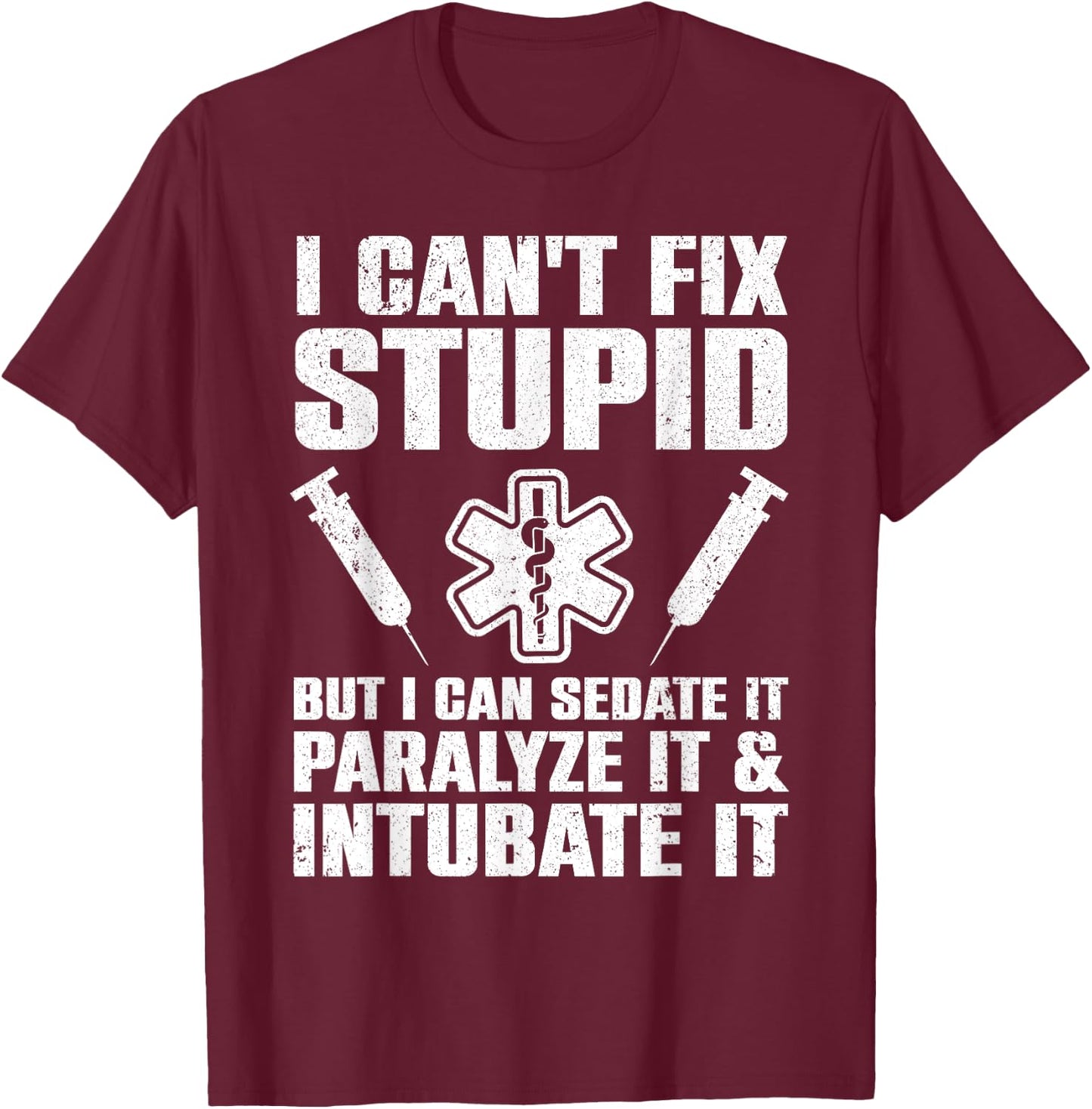 Funny Paramedic Design Women EMT Paramedic EMS Lover T-Shirt - T-Shirt | Maroon