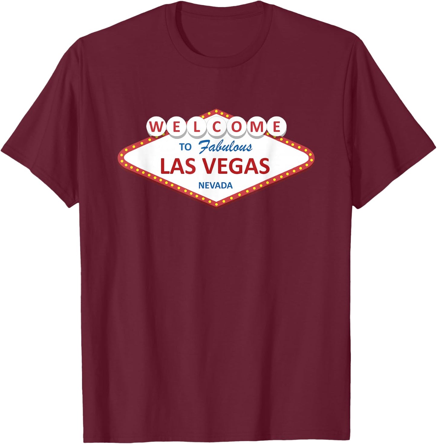 Las Vegas - Nevada - Aesthetic Design - Classic T-Shirt - T-Shirt | Maroon