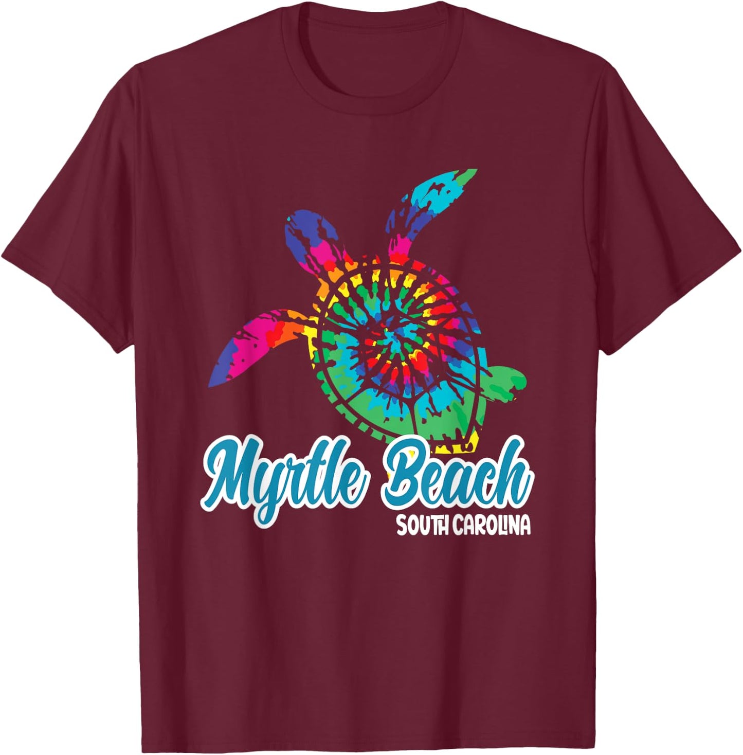 Myrtle Beach Souvenirs S Carolina Tie Dye Save Sea Turtle Men Women Girls Kids T-Shirt - T-Shirt | Maroon