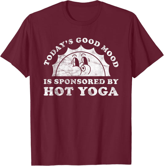 Funny Cute Retro Vintage Hot Yoga T-Shirt - T-Shirt | Maroon