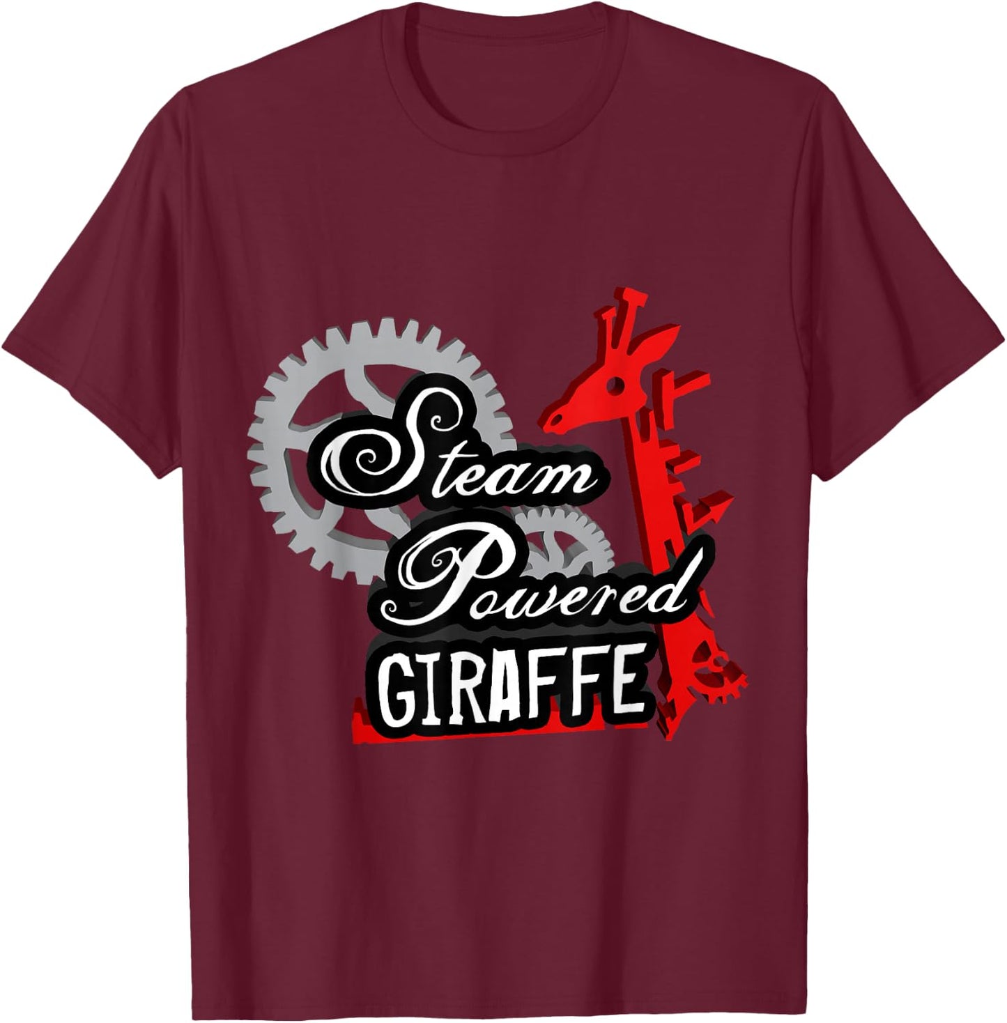 Steam Powered Giraffe Logo T-Shirt - T-Shirt | Maroon