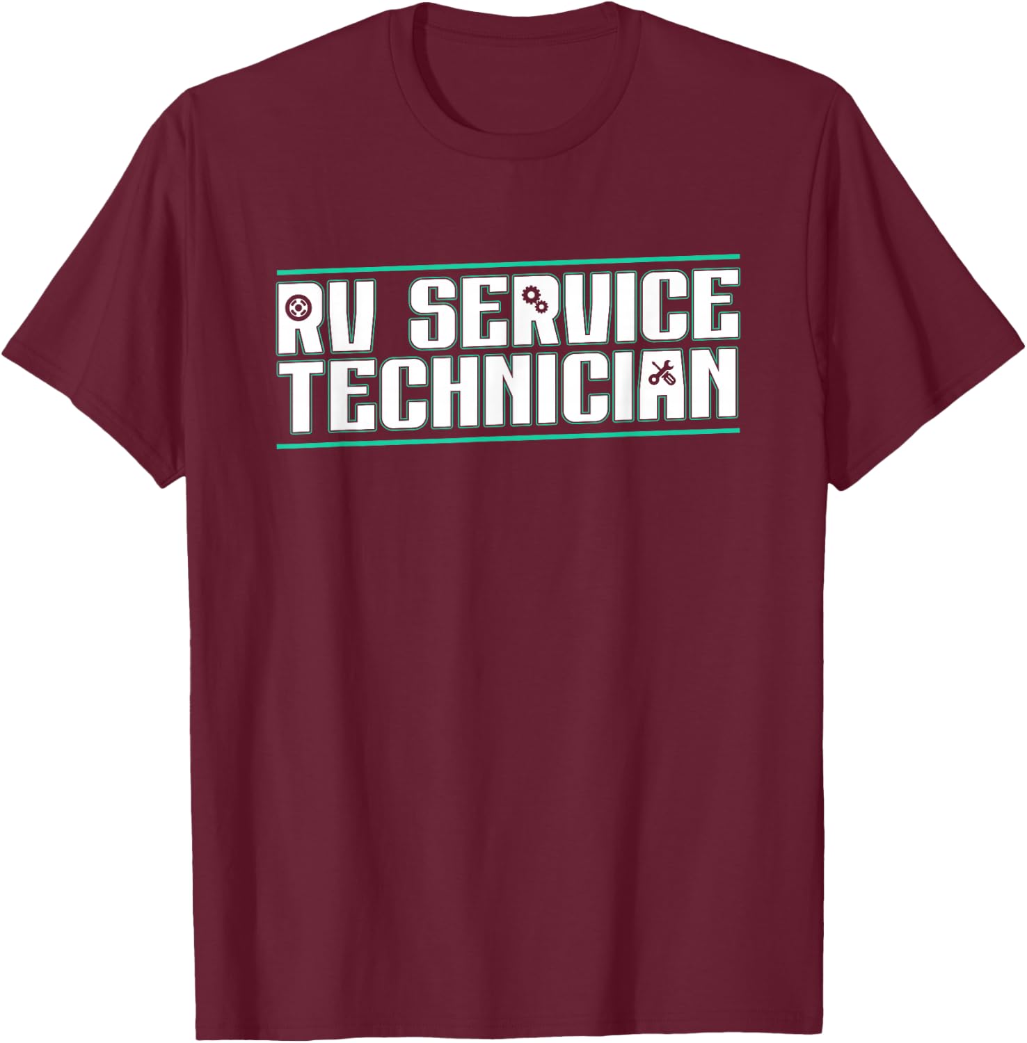 RV Service Technician Motorhome Mechanic Travel Trailer Tech T-Shirt - T-Shirt | Maroon